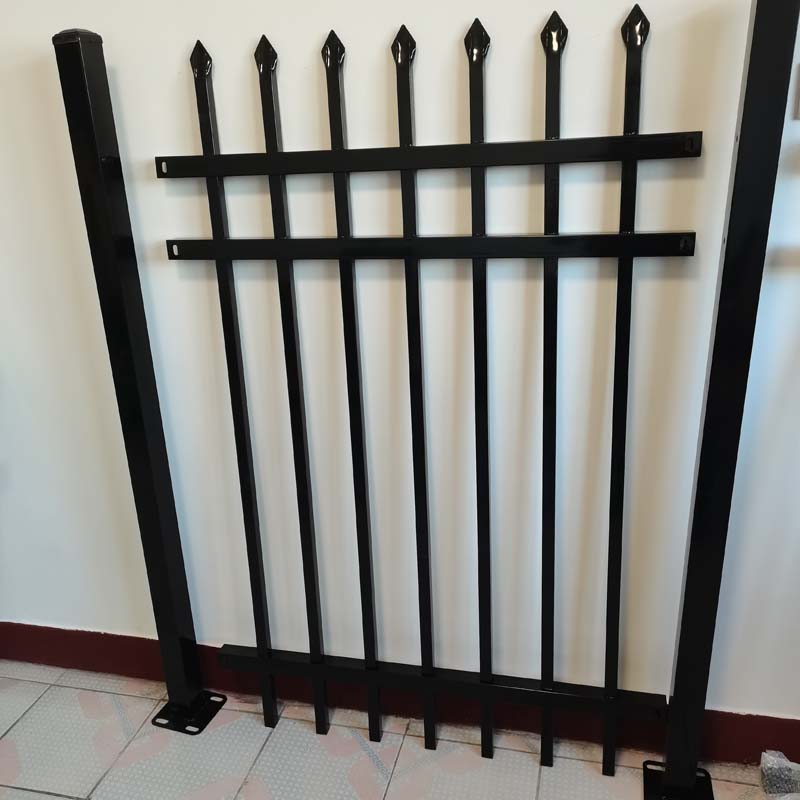 Steel fence installation method