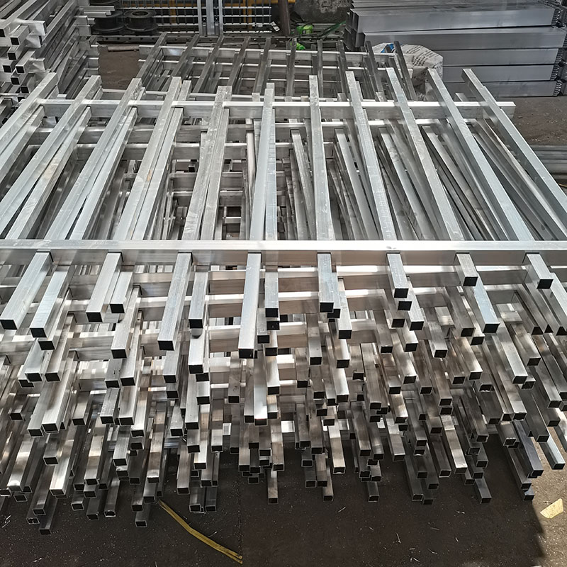 Laser welded aluminum tube zinc steel guardrail