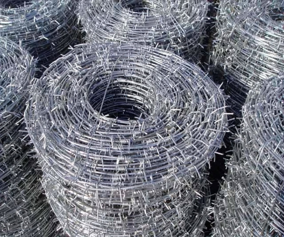 A truckload of barbed wire is ready for shipment