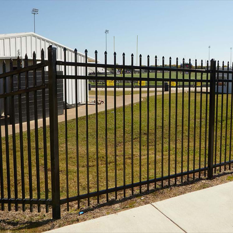 Welded zinc steel fence delivery