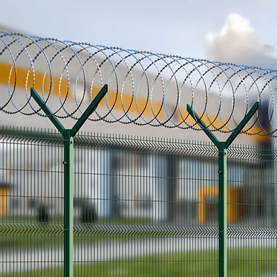 Airport fence welding