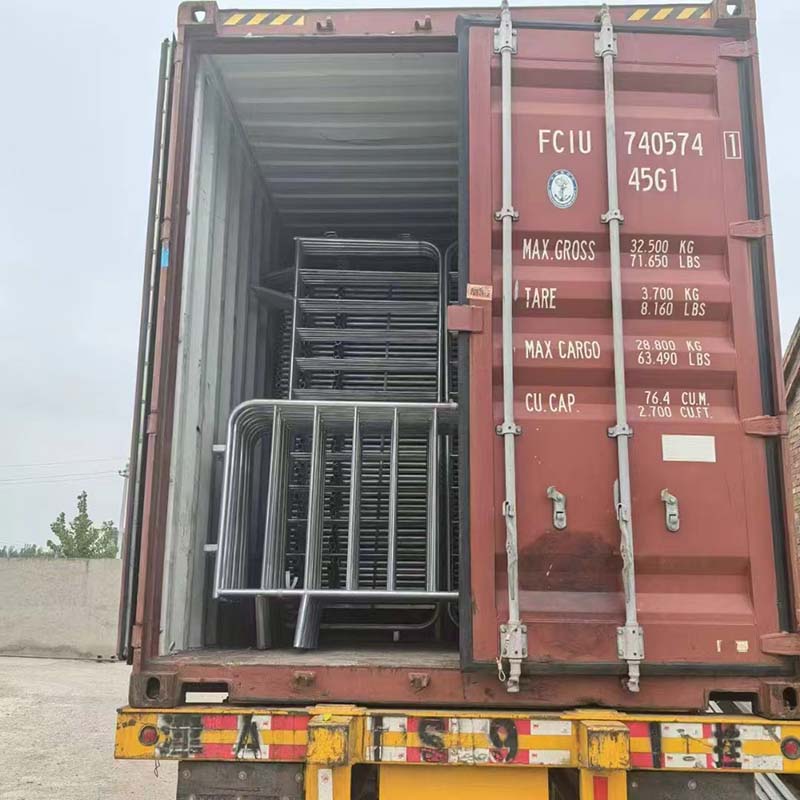 The temporary fence was sent out in two containers
