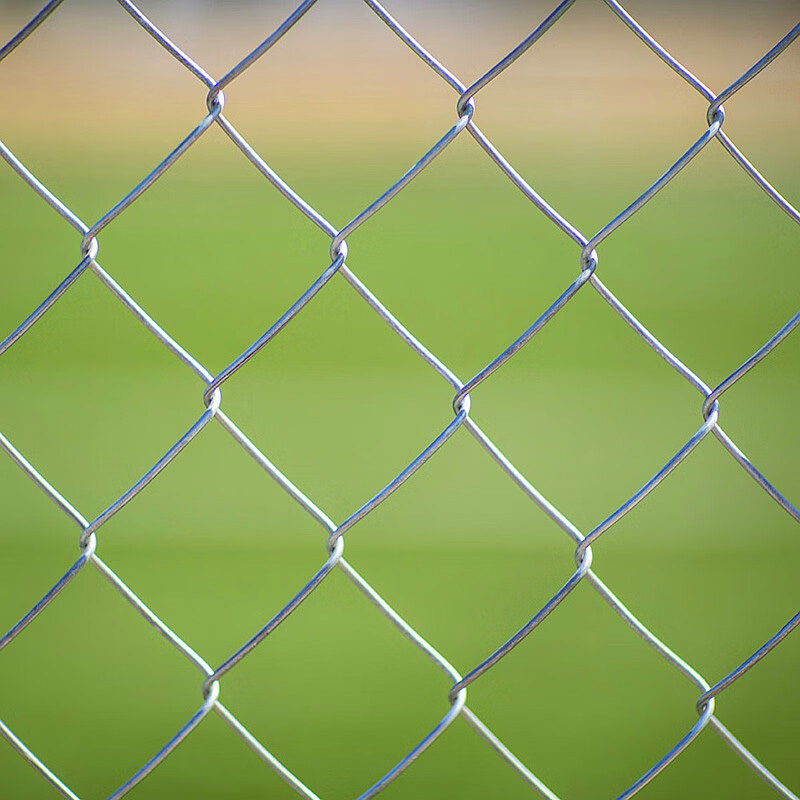 Close-up of chain link fence details
