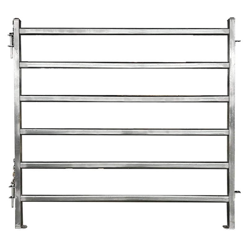 A batch of horse fences are being welded