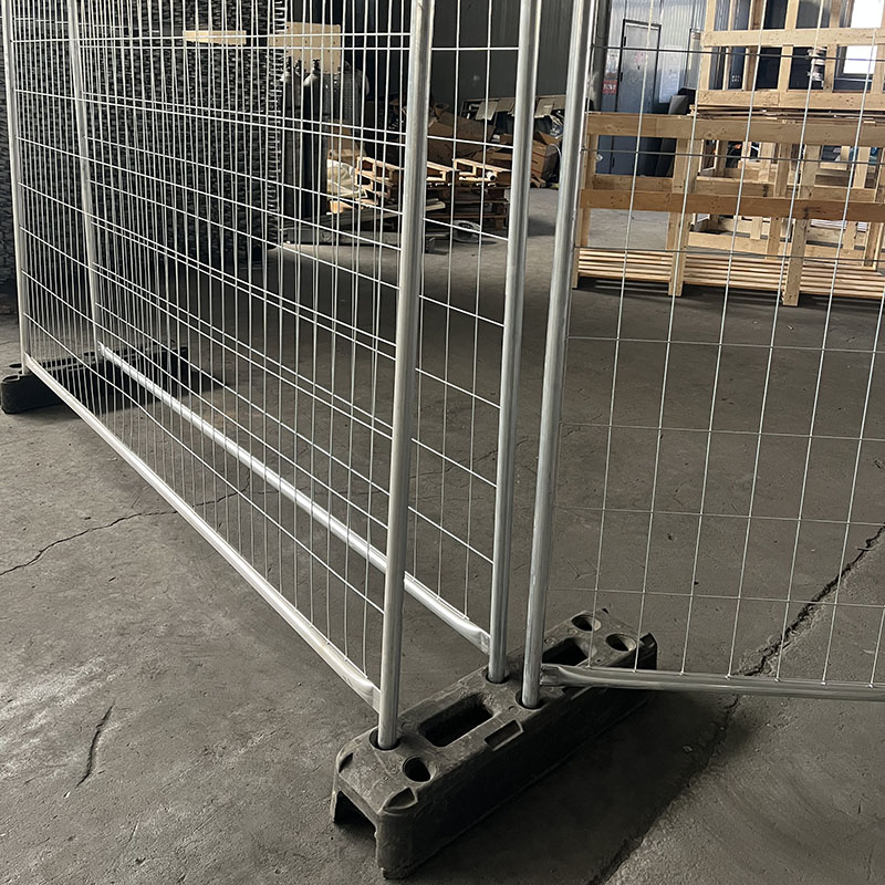 Temporary fence just completed